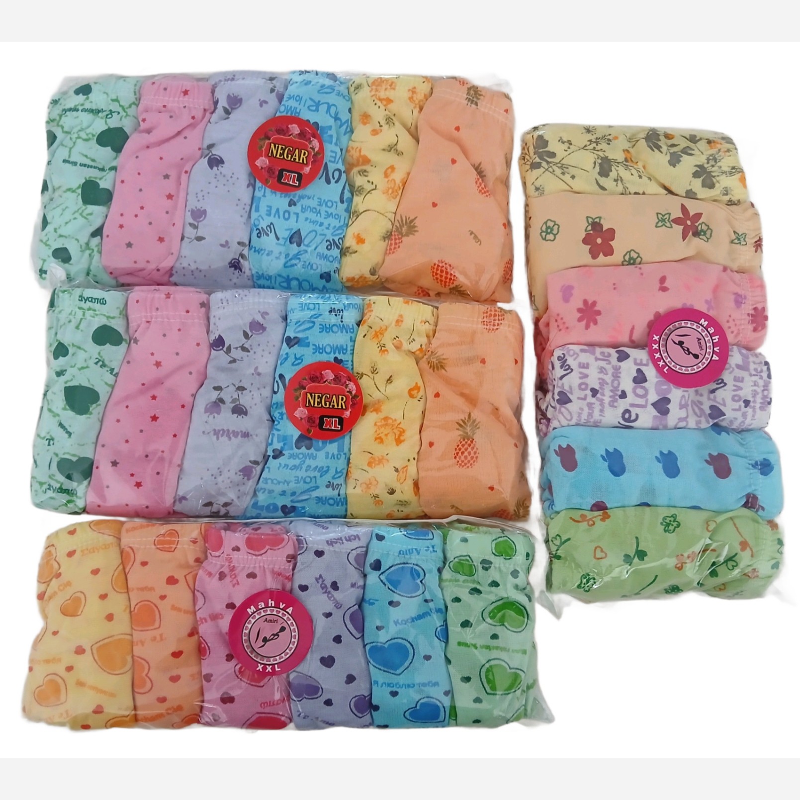 شورت زنانه نخی عمده حراج پک 6 عددی با کیفیت جینی ساده قیمت مناسب مدل monako short001