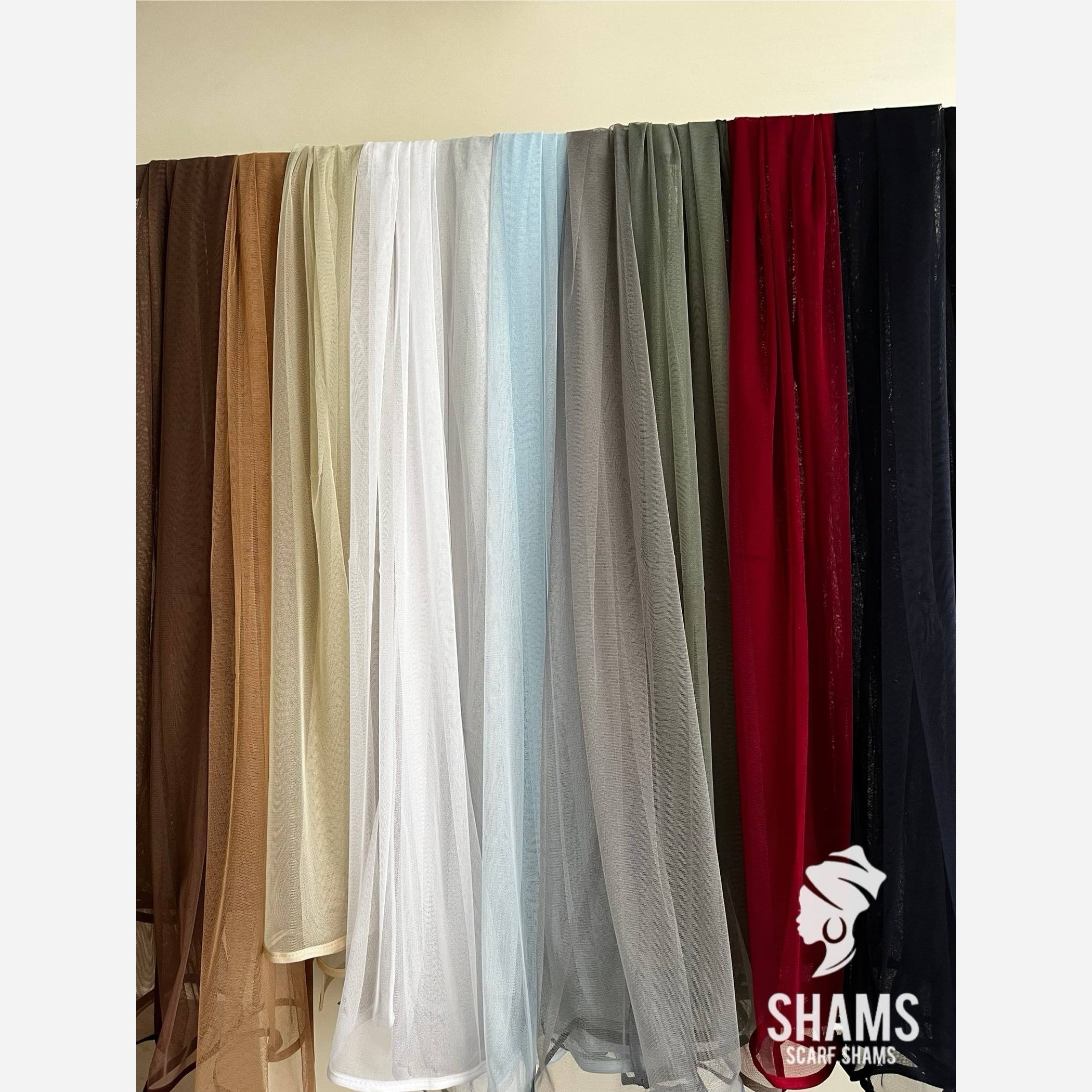 شال تور نرم ساده مجلسی ابی آسمانی سرخابی مشکی