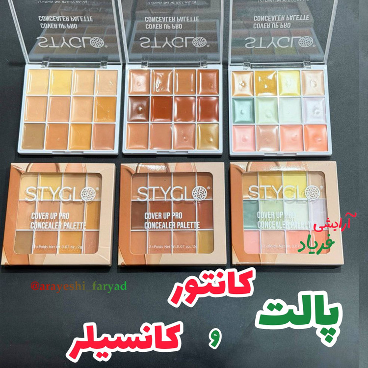 پالت کانتور و کانسیلر جامد استایگل 12 رنگ