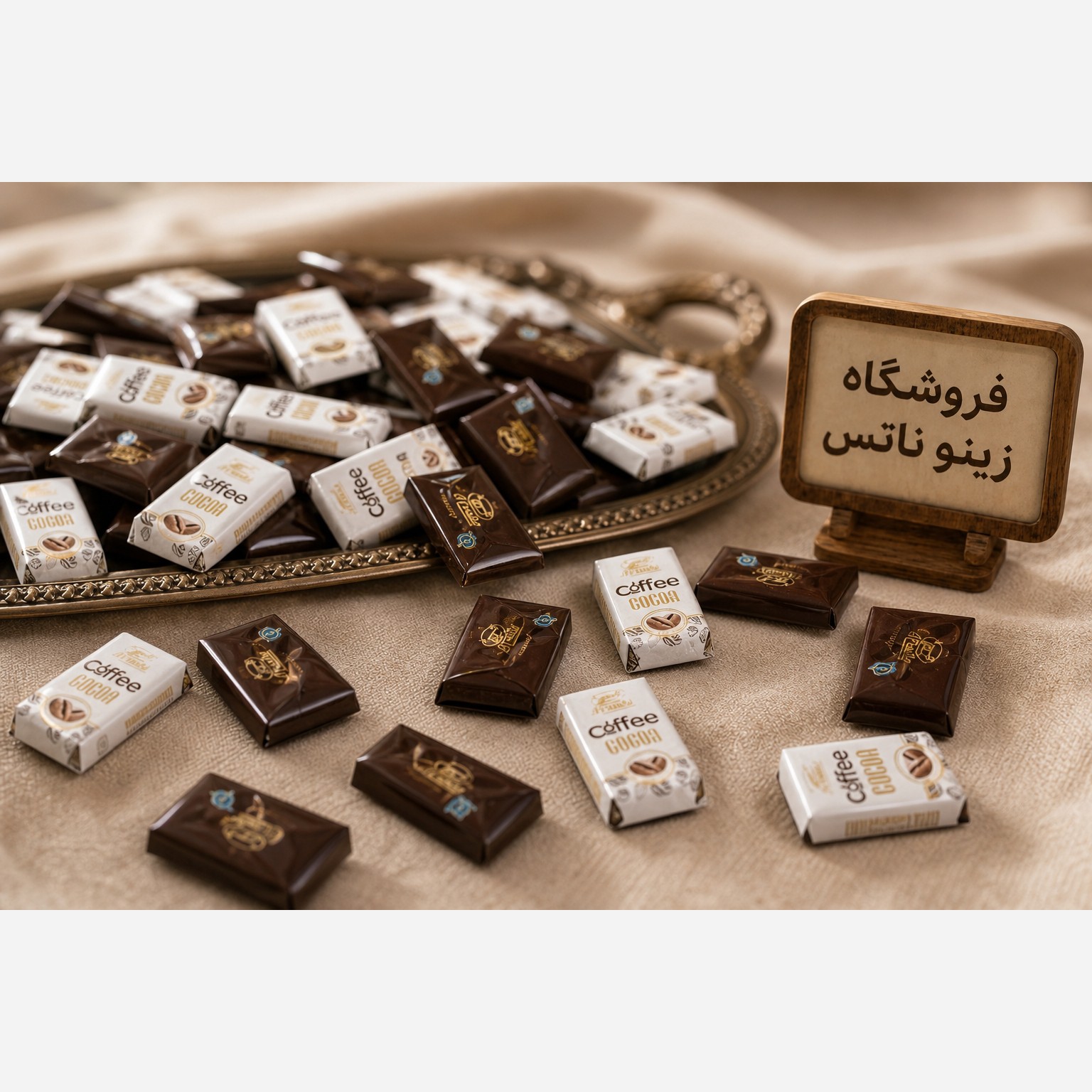 شکلات قهوه با دانه خردشده قهوه 100گرمی