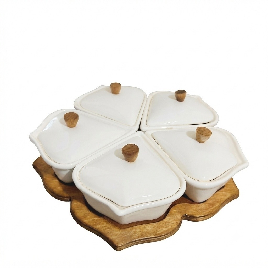 اردوخوری چوب سرامیک پنج تایی