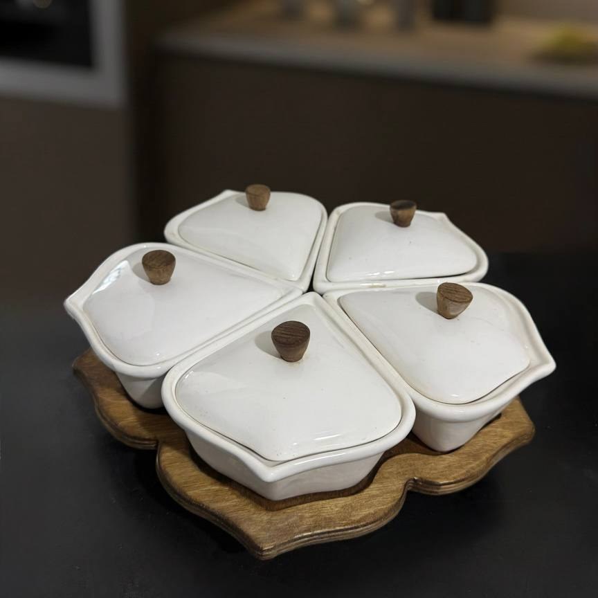 اردوخوری چوب سرامیک پنج تایی